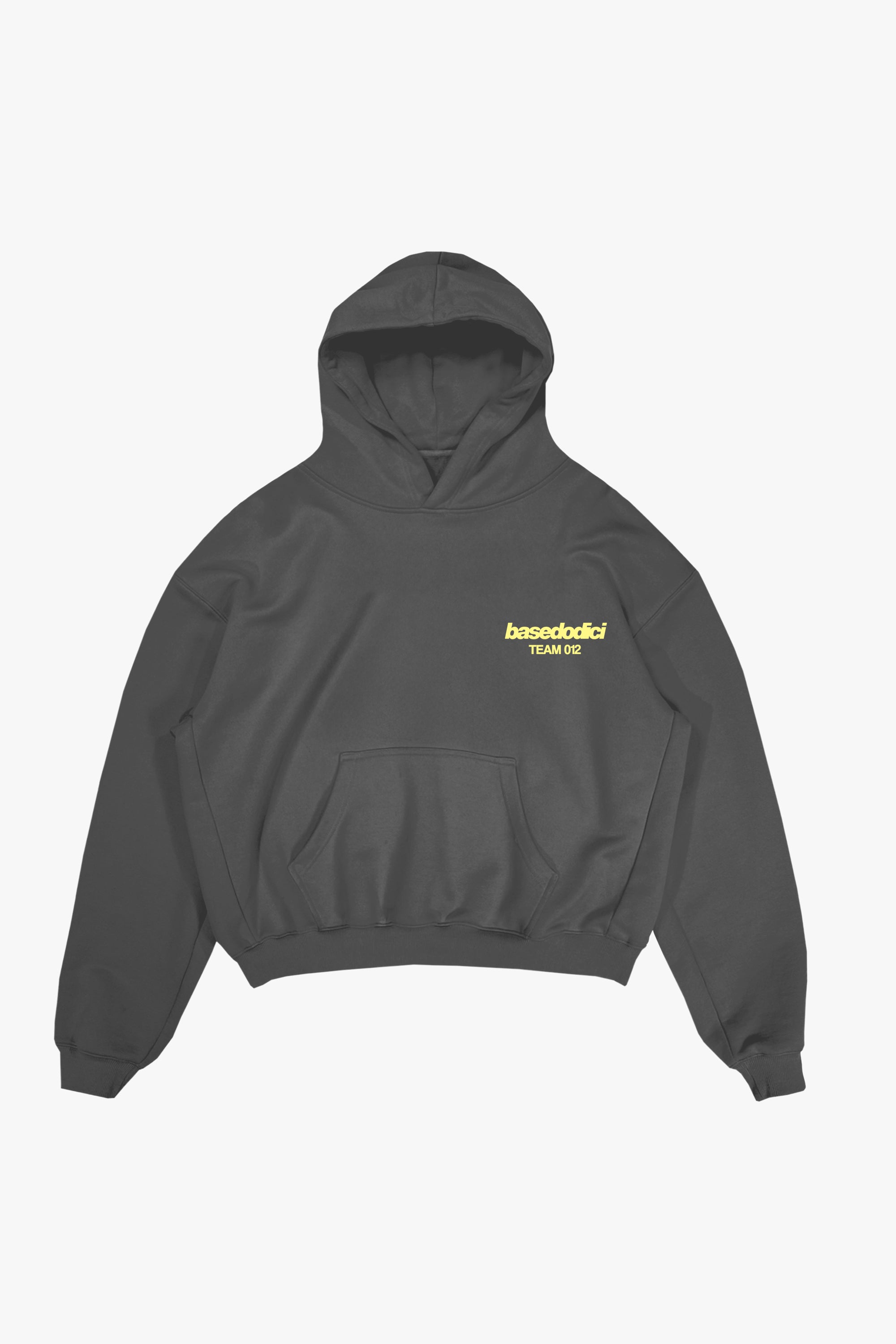 Hoodie "TEAM012" Back 12 CharcoalGrey/Yellow