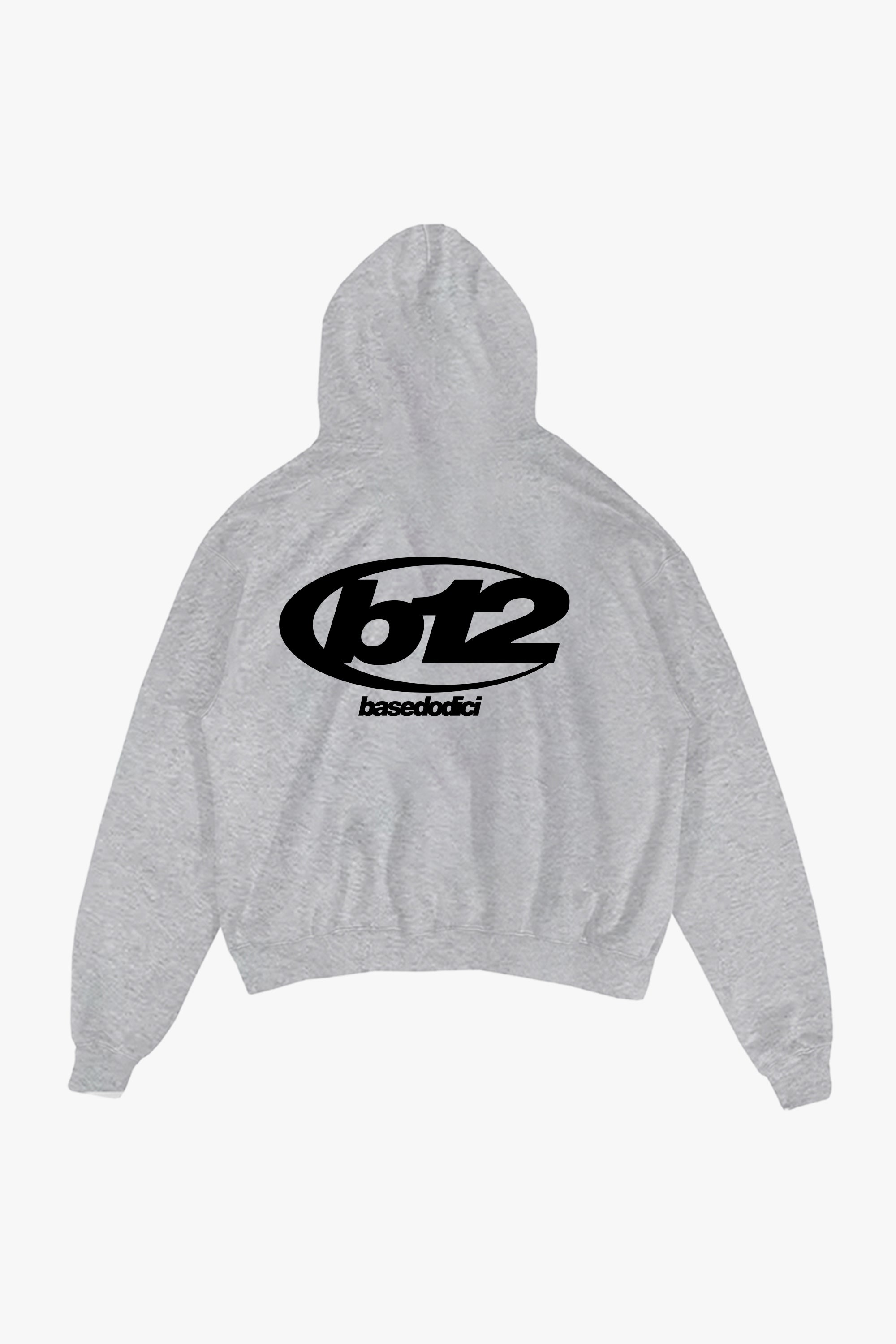 Hoodie "TEAM012" Back 12 AshGrey/Black