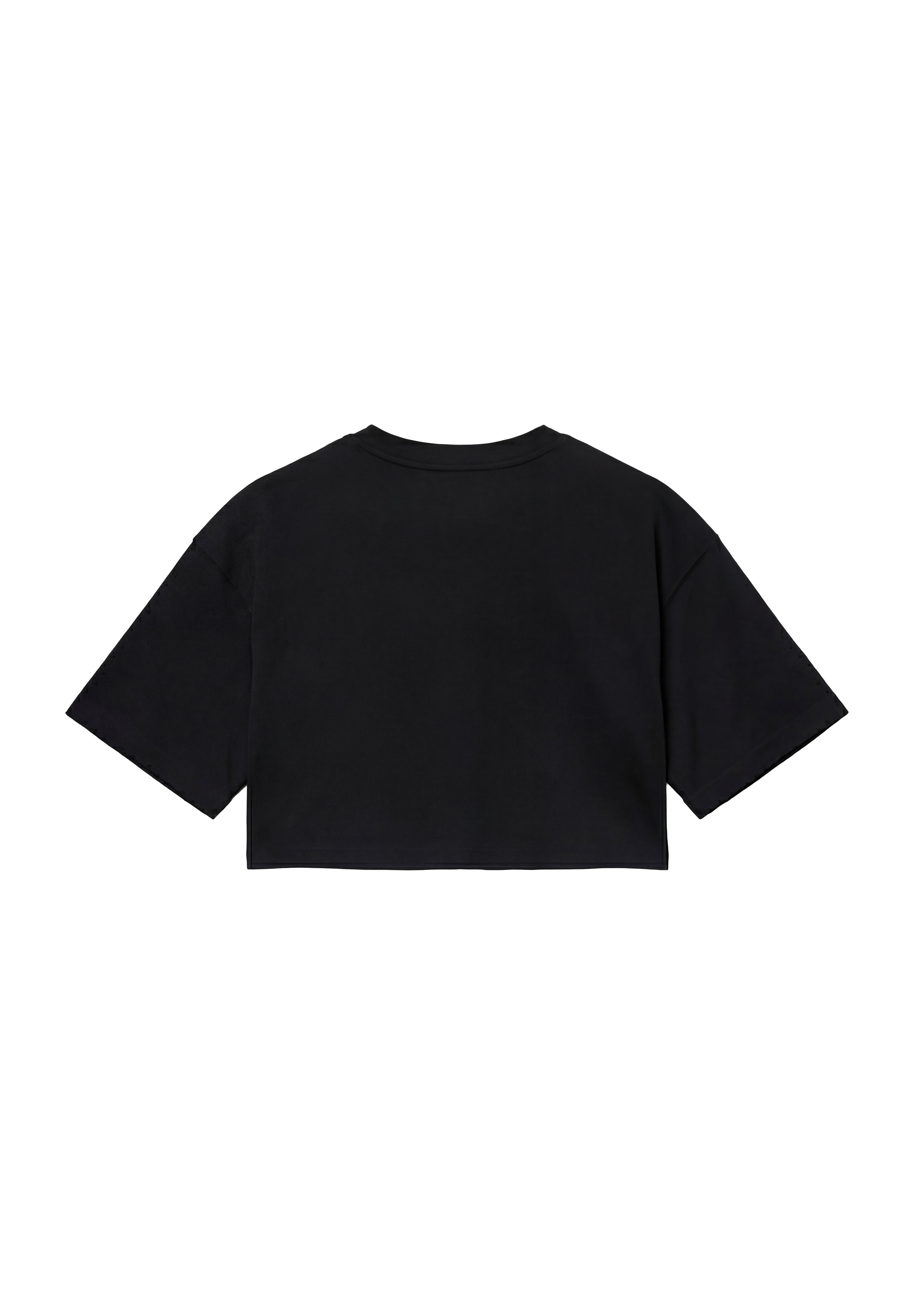 Crop Tee "SANTA" University Black