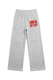Fleece Pants "AMMO" CHI'T'SAP AshGrey/ScriptRed