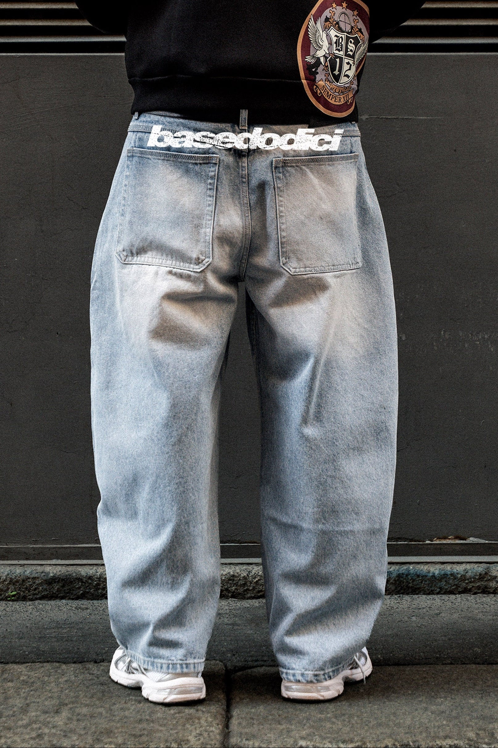 Bigall Denim "BROKENNESS" Back Logo Light Blue