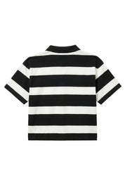Polo "LAST DELIVERY" BASE Stripe White/Black