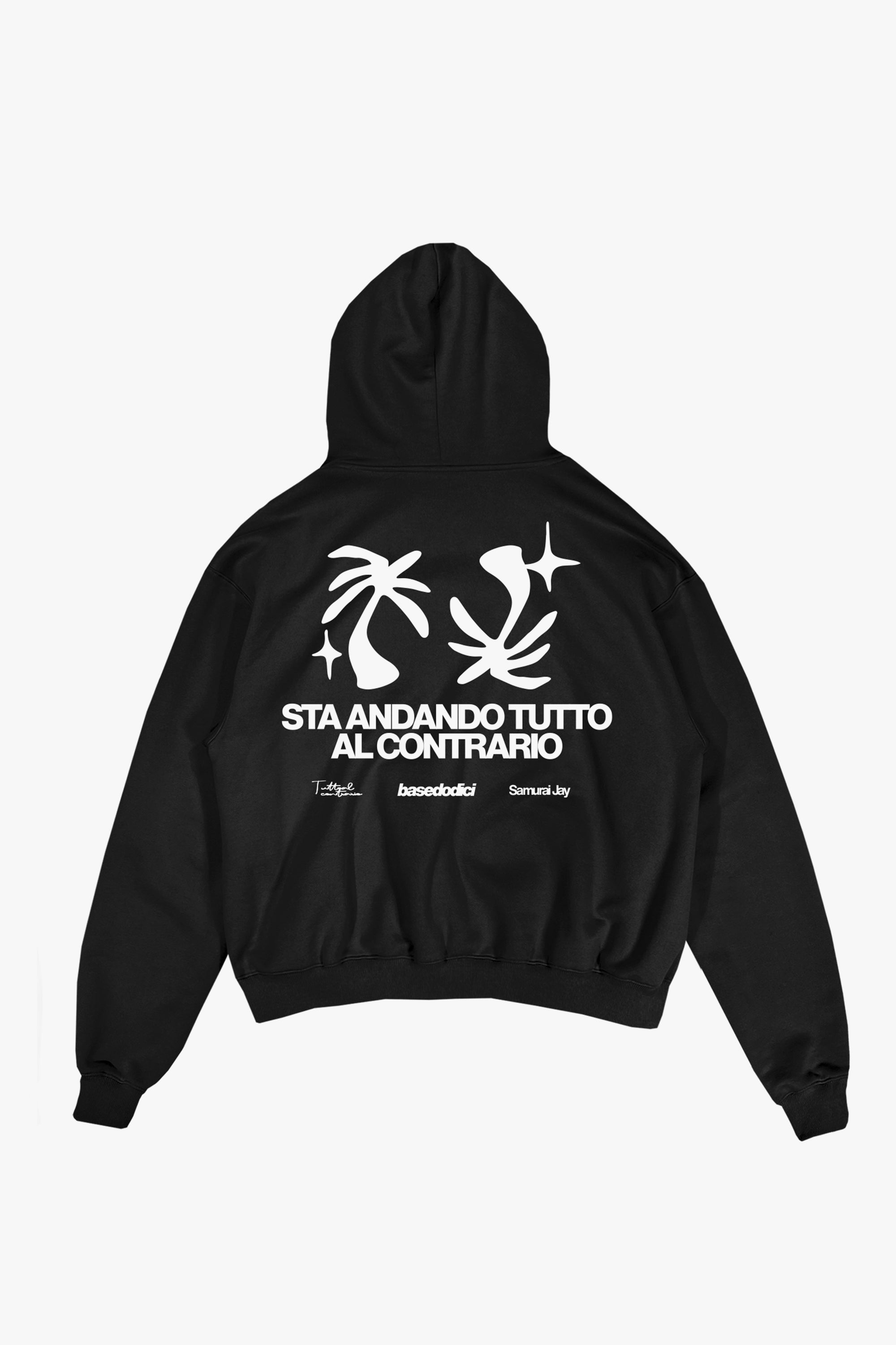 Hoodie "SAMURAIJAYxBASEDODICI" TuttoSbagliato Black/White