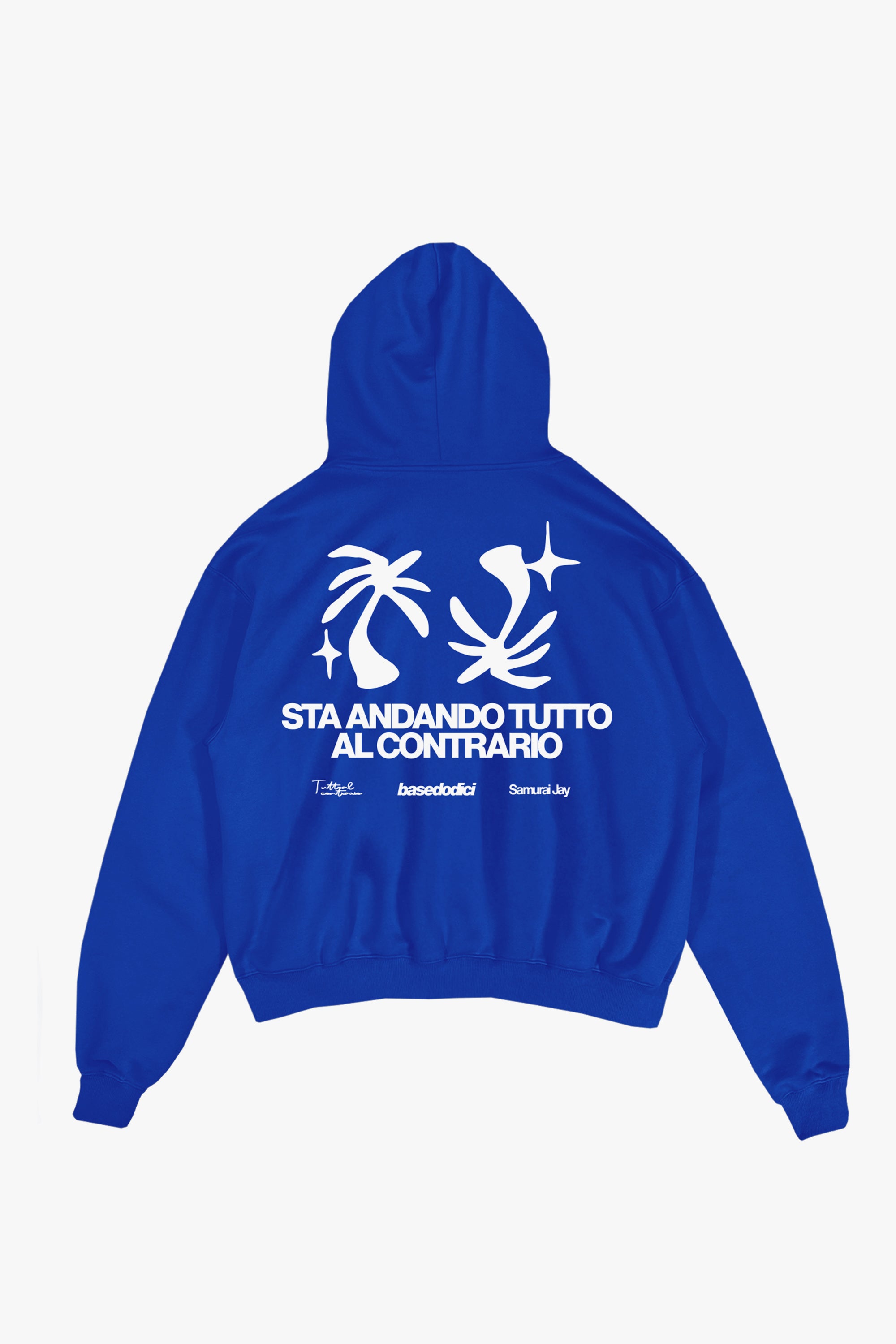Hoodie "SAMURAIJAYxBASEDODICI" TuttoSbagliato Blue/White