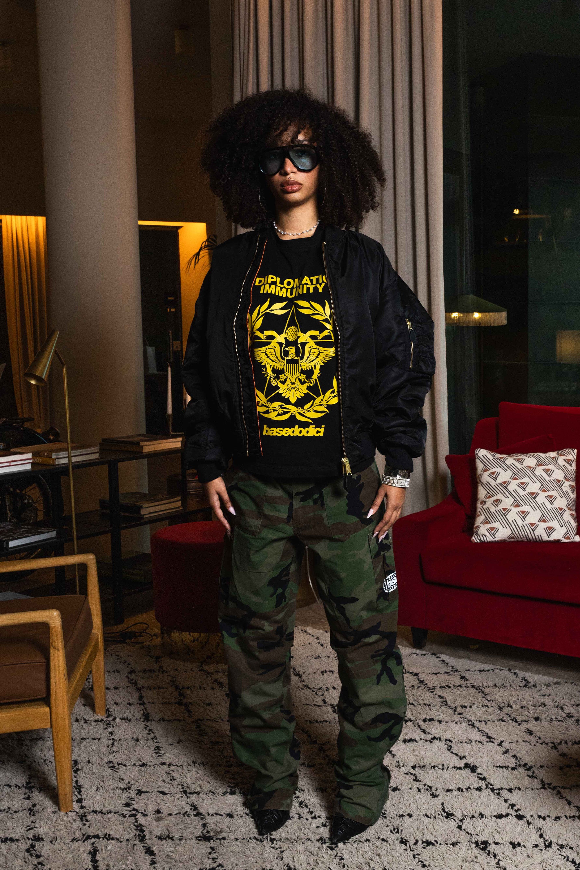 Bomber Jacket “WORLD TOUR” Black