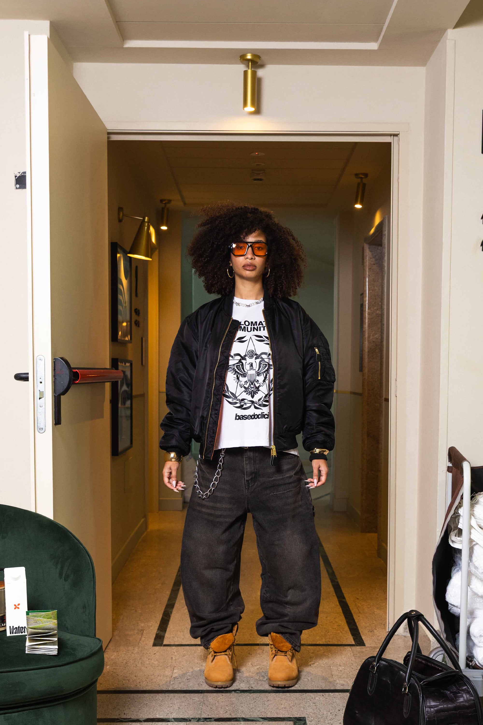 Bomber Jacket “WORLD TOUR” Black