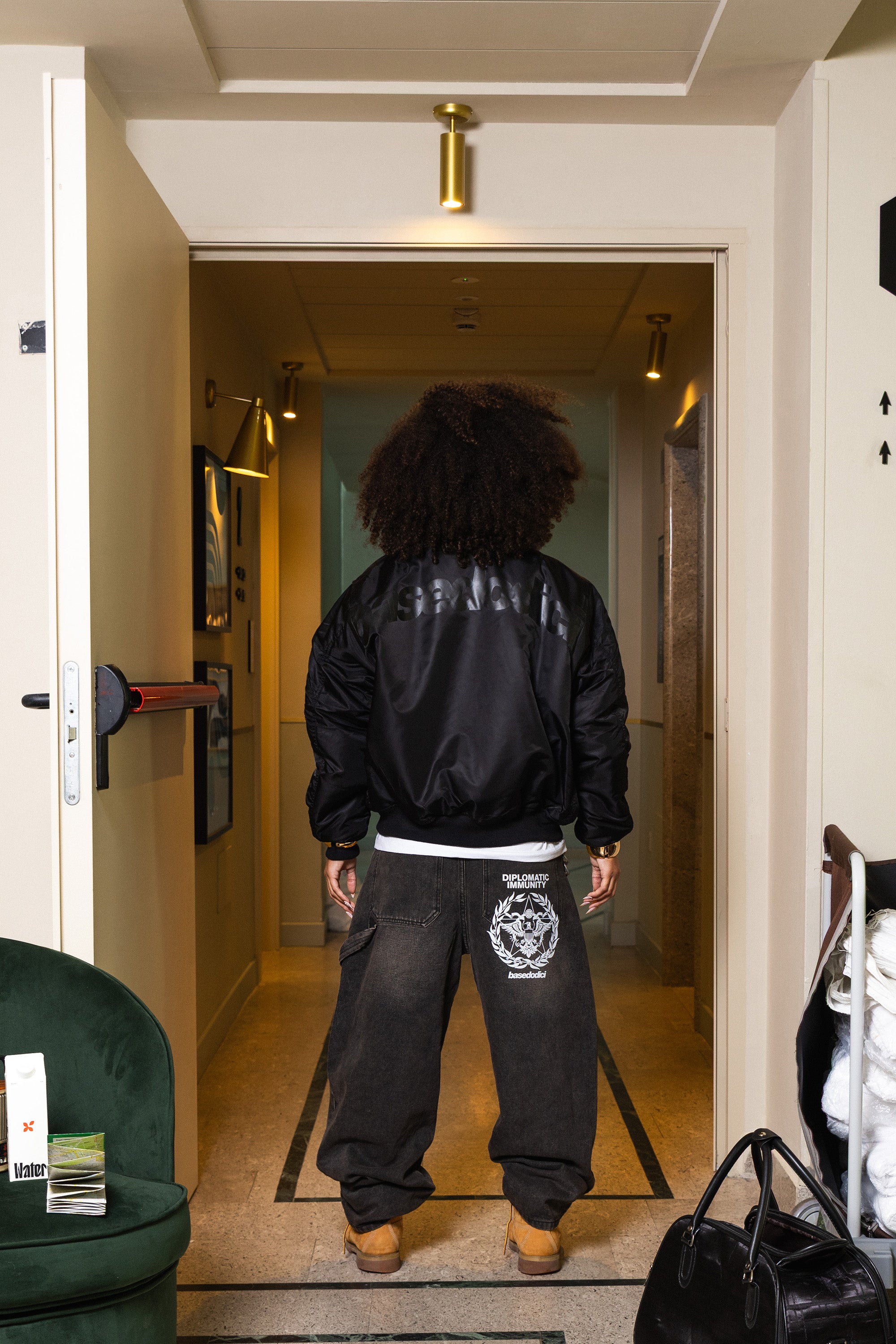 Bomber Jacket “WORLD TOUR” Black