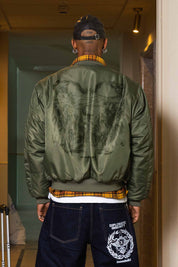 Bomber Jacket “DE LA RUE À LA RUE” Black 