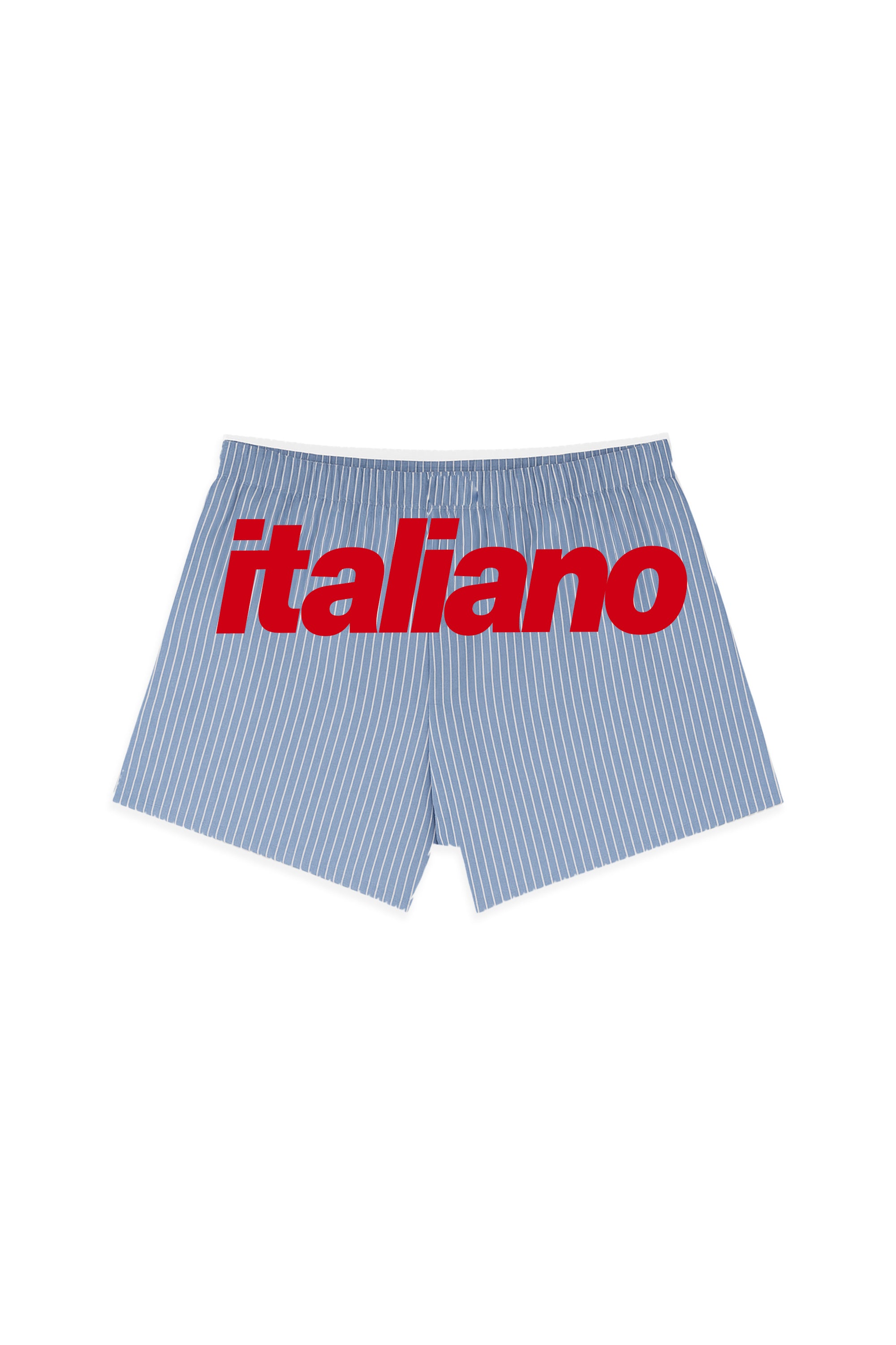 “LIVE FAST” Italian Striped Blue Boxer