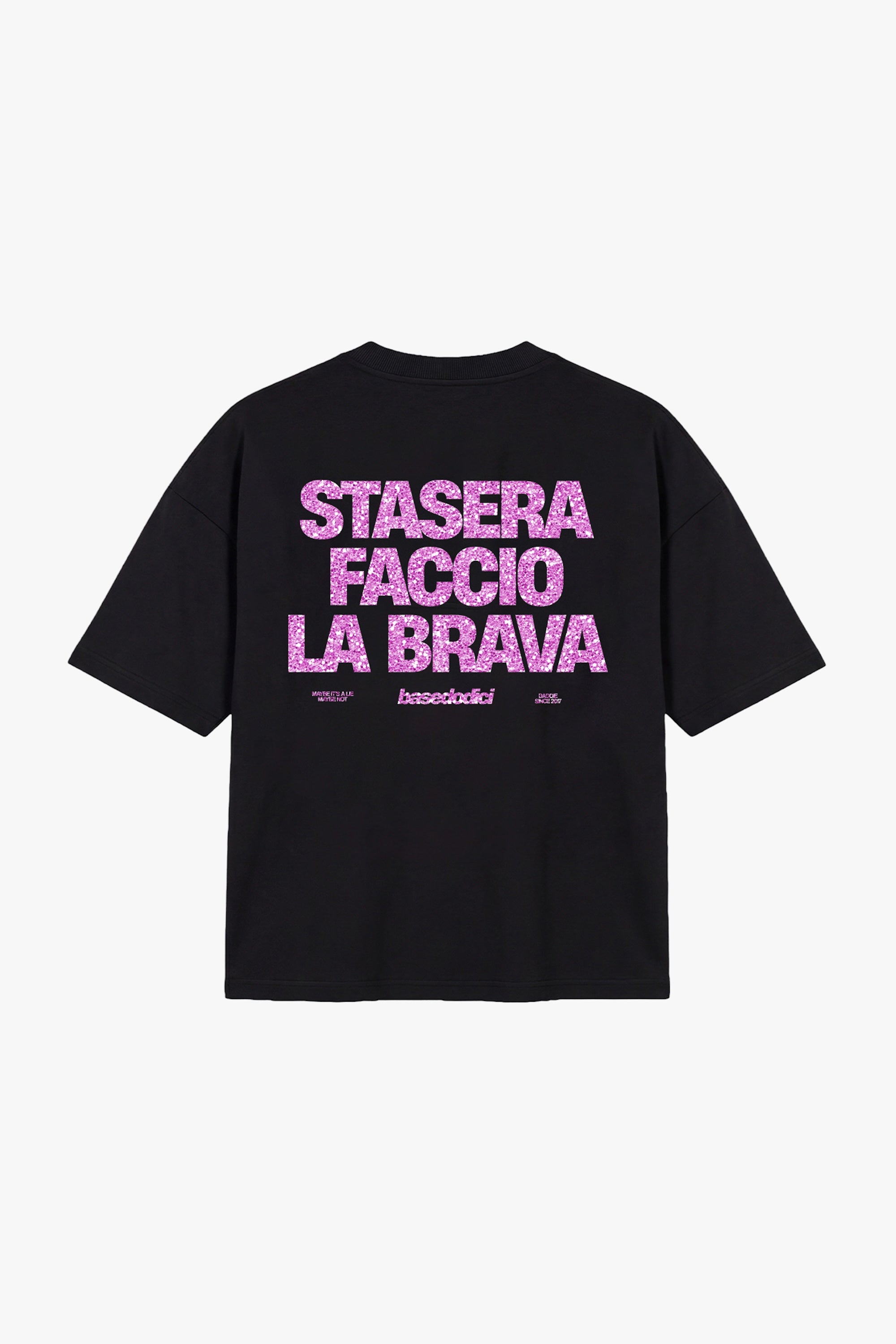 T-Shirt "COPY&PASTE" FaccioLaBrava Black/GlitterPink