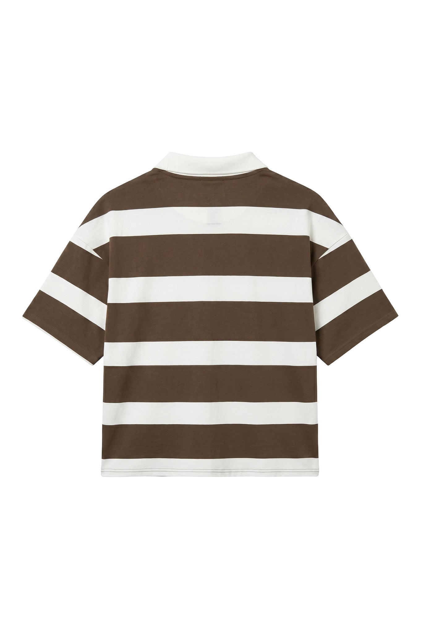 Polo "LAST DELIVERY" BASE Stripe White/Brown