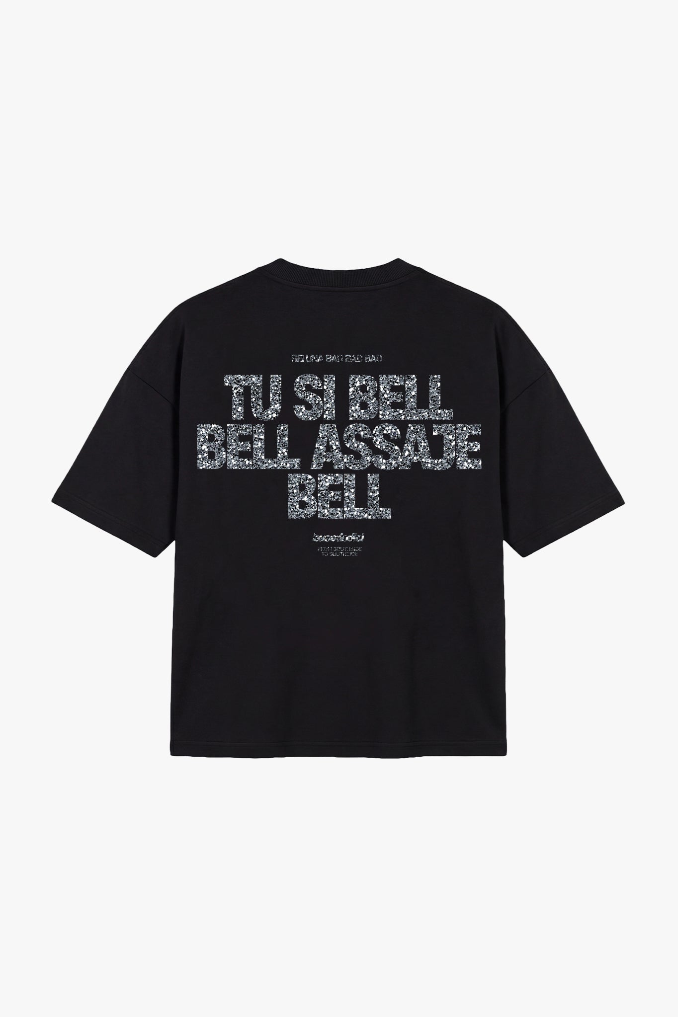 T-Shirt "COPY&PASTE" TU SI BELL BELL Black/Glitter