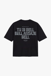 T-Shirt "COPY&PASTE" TU SI BELL BELL Black/Glitter