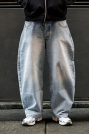 Bigall Denim "BROKENNESS" Back Logo Light Blue