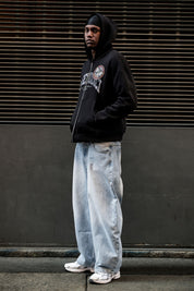 Bigall Denim "BROKENNESS" Back Logo Light Blue