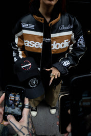 PREORDER - Biker Jacket "RUDEBOY LDN" Money Black/Brown