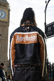 PREORDER - Biker Jacket "RUDEBOY LDN" Money Black/Brown