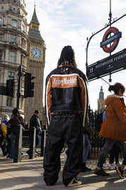 PREORDER - Biker Jacket "RUDEBOY LDN" Money Black/Brown