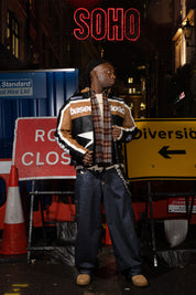 PREORDER - Biker Jacket "RUDEBOY LDN" Money Black/Brown