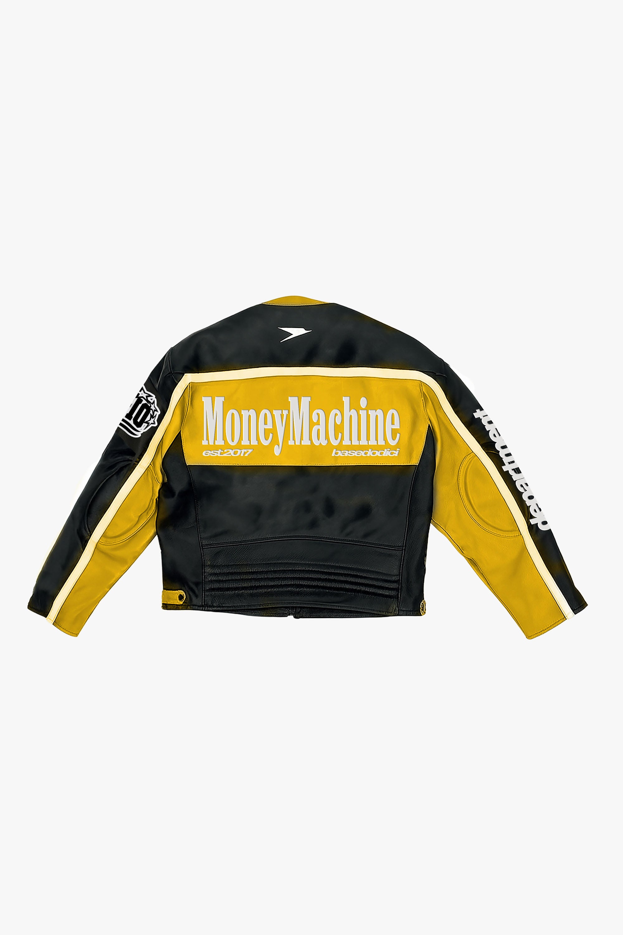 "RUDEBOY LDN" Biker Jacket Money Black/Yellow