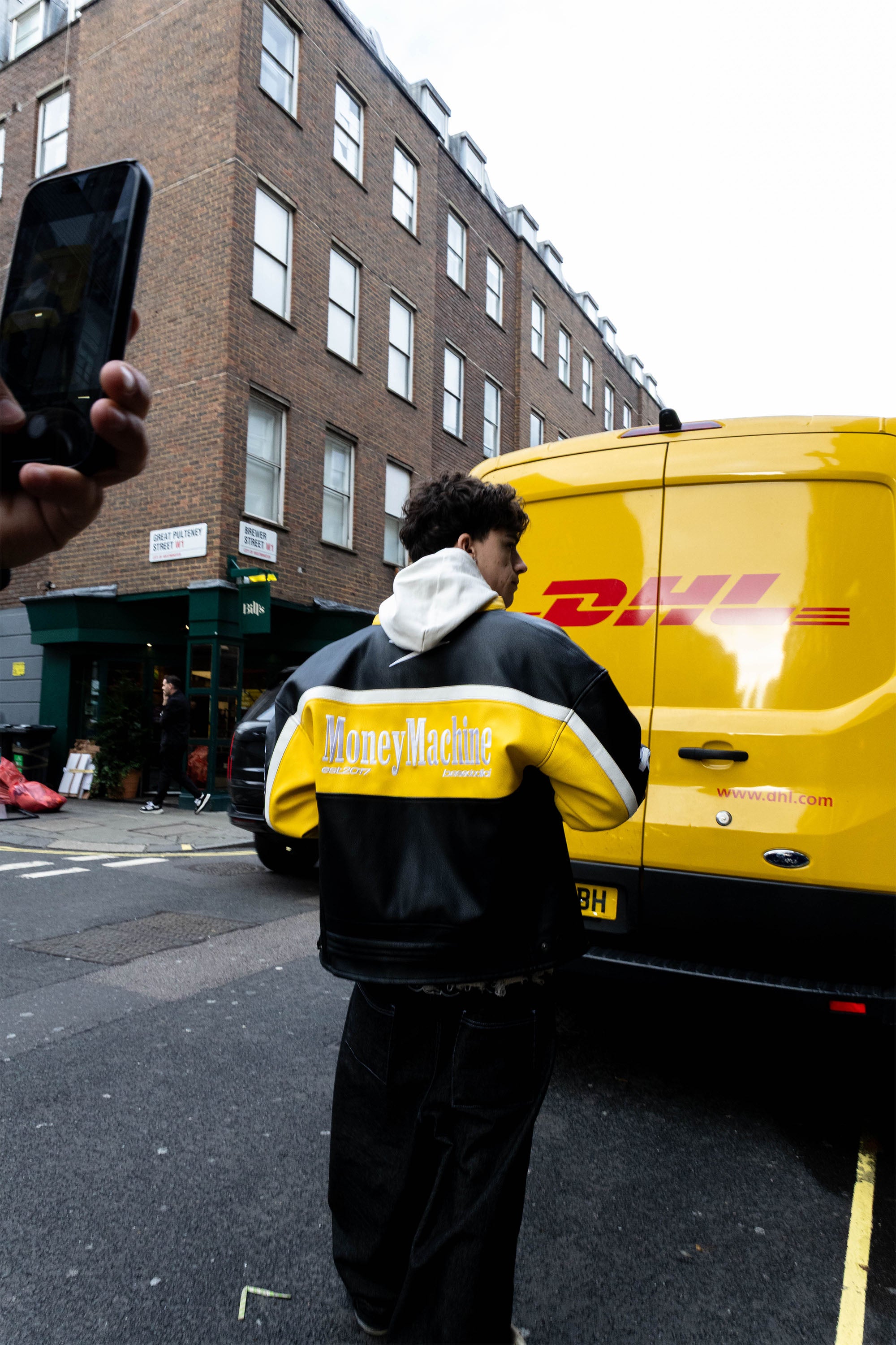 "RUDEBOY LDN" Biker Jacket Money Black/Yellow