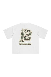 “CAMO4PLAYERS” Back 12 White/CamoGreen T-Shirt 