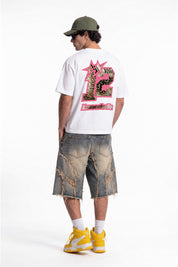 T-Shirt "4PLAYERS" Back 12 White/AnimalierPink