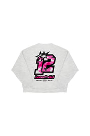 Crewneck “CAMO4PLAYERS” BackLogo Grey/CamoPink