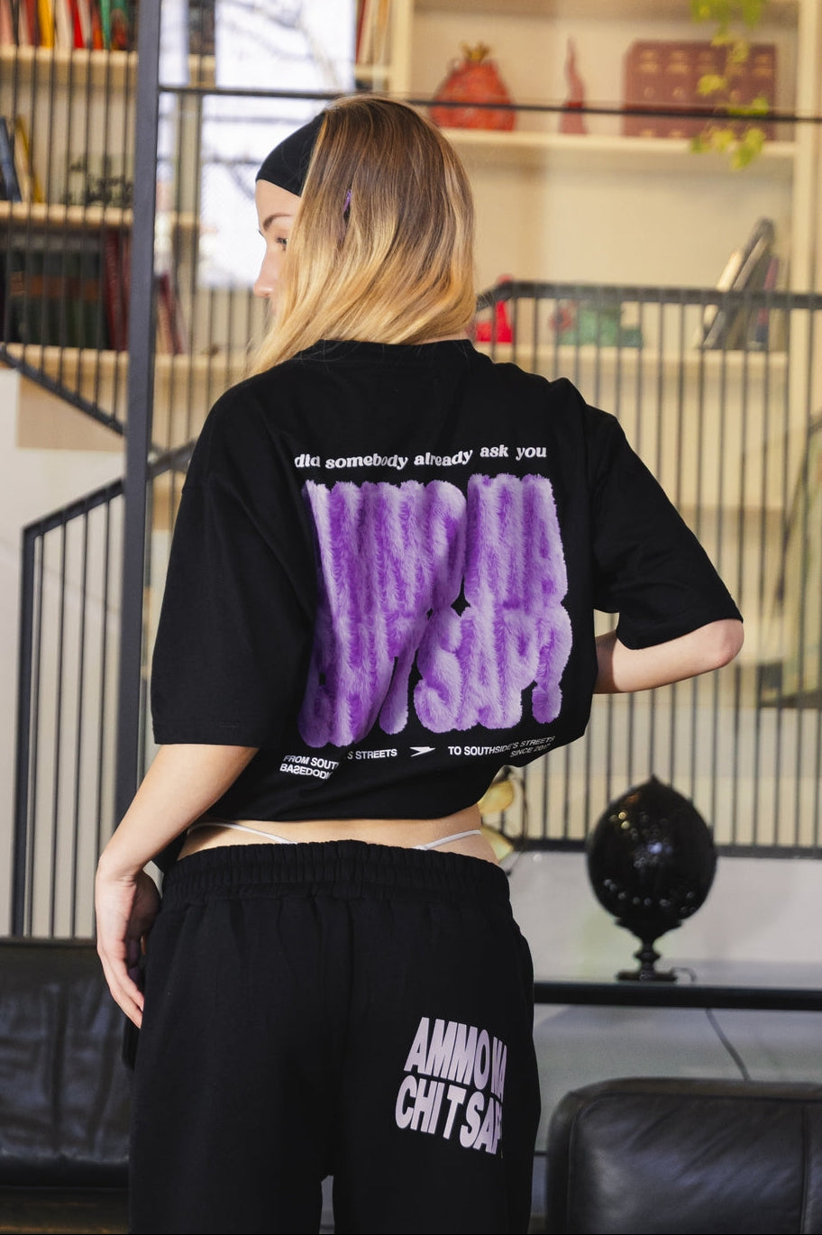 T-Shirt "AMMO" CHI'T'SAP Black/FurryPink