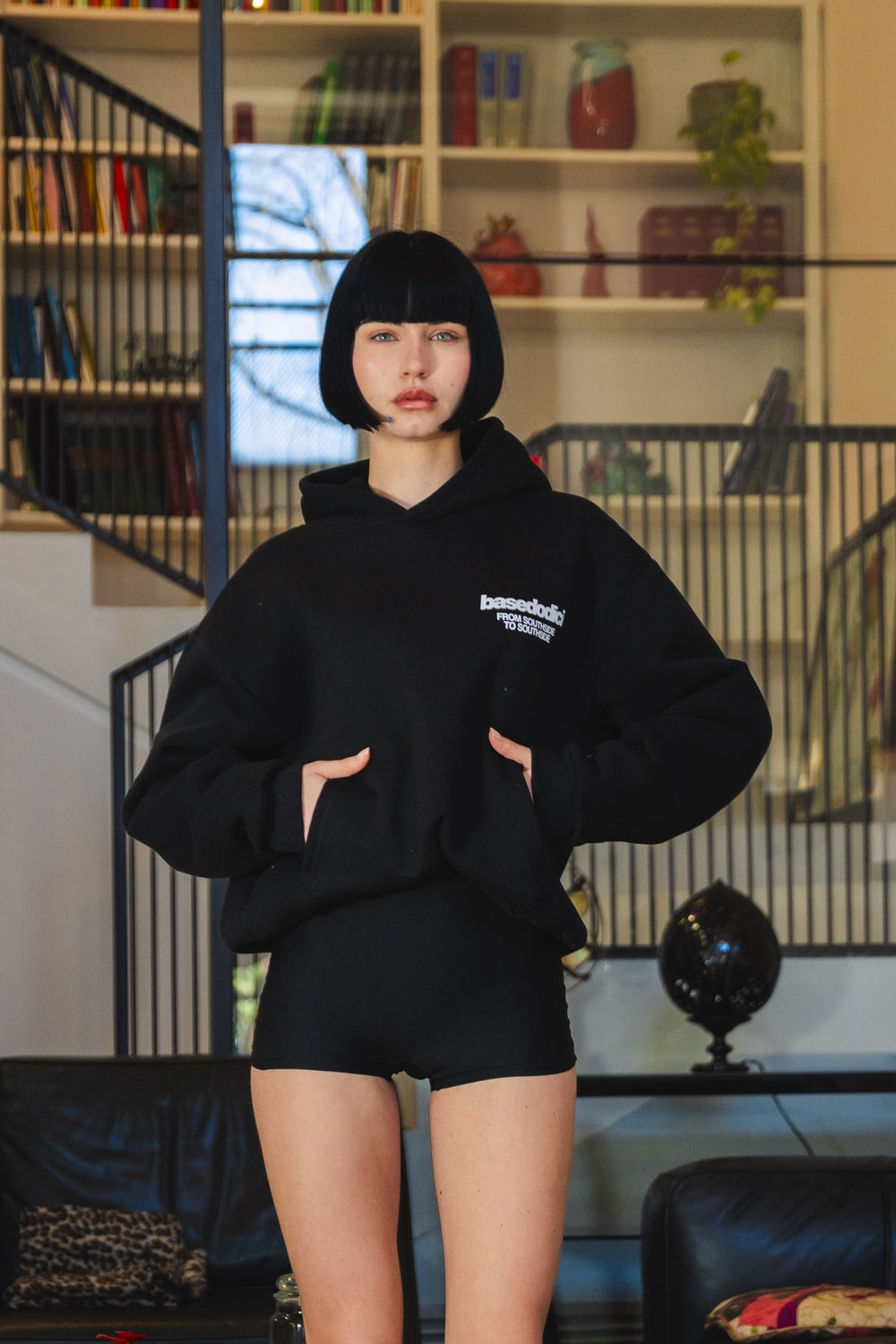 Hoodie "AMMO" CHI'T'SAP Black/PaintBlue