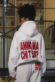 Hoodie "AMMO" CHI'T'SAP White/AnimalierRed