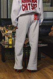 Fleece Pants "AMMO" CHI'T'SAP AshGrey/ScriptRed