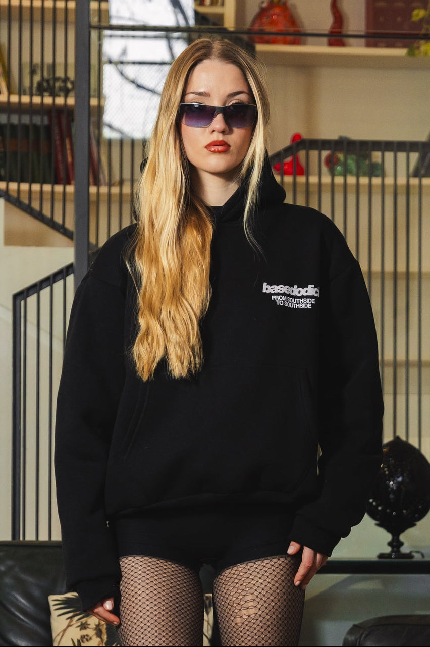 Hoodie "AMMO" CHI'T'SAP Black/GlitterPinkItalic