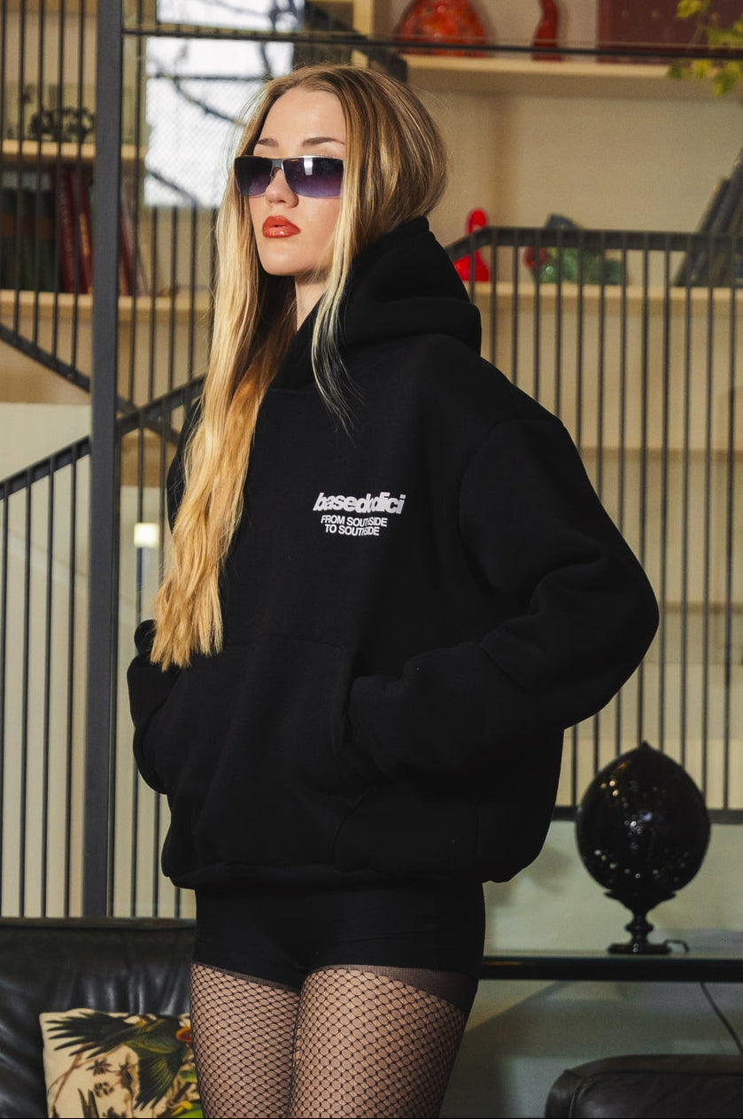 Hoodie "AMMO" CHI'T'SAP Black/GlitterPinkItalic