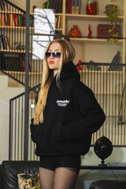 Hoodie "AMMO" CHI'T'SAP Black/GlitterPinkItalic