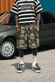 Fleece Jorts "LAST DELIVERY" Cargo Military
