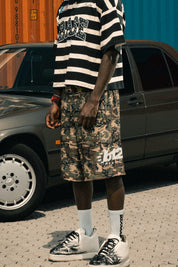Fleece Jorts "LAST DELIVERY" Cargo Military