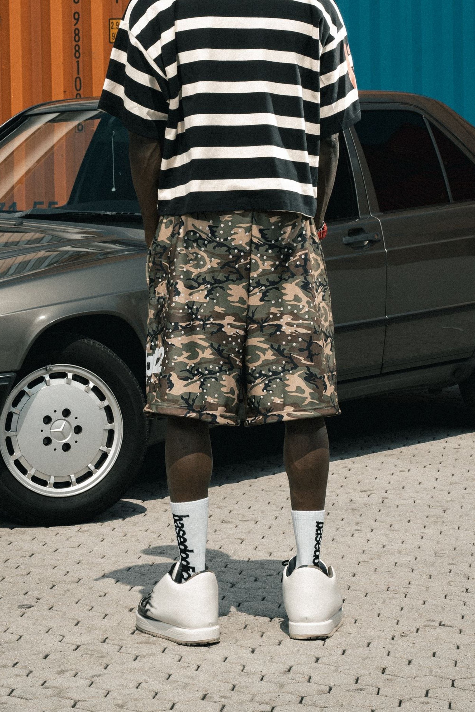 Fleece Jorts "LAST DELIVERY" Cargo Military