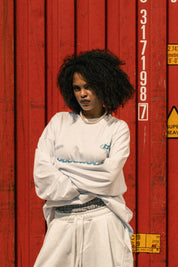 Longsleeve "LAST DELIVERY" BackLogos White
