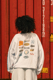 Longsleeve "LAST DELIVERY" BackLogos White