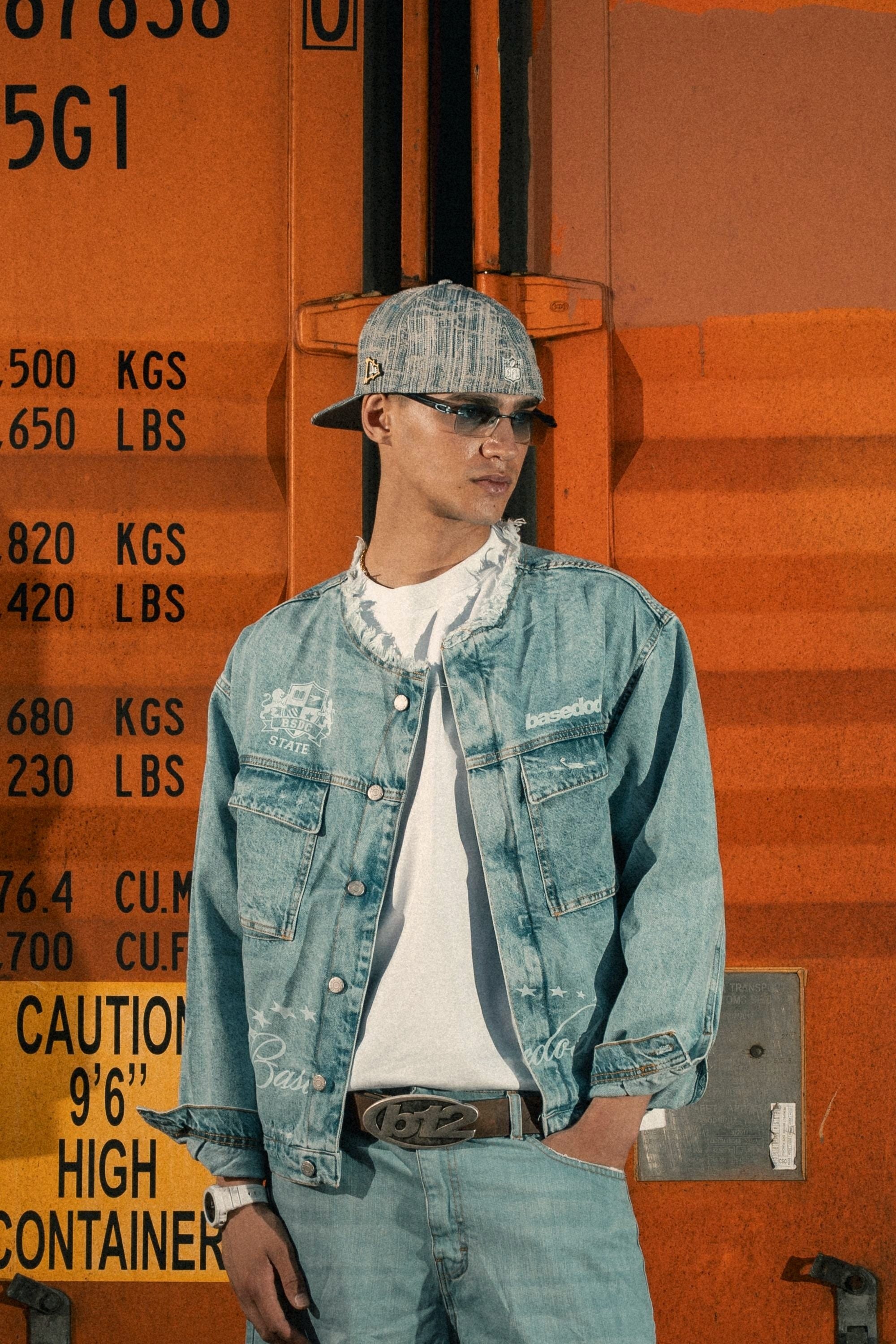 Denim Jacket "LAST DELIVERY" FrontLogo Light Blue
