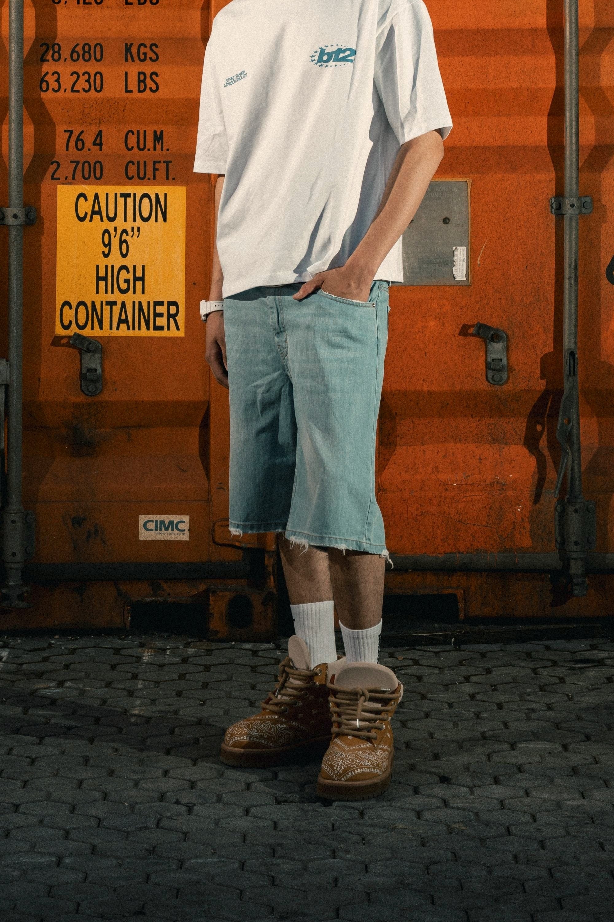 Jorts "LAST DELIVERY" Light Blue
