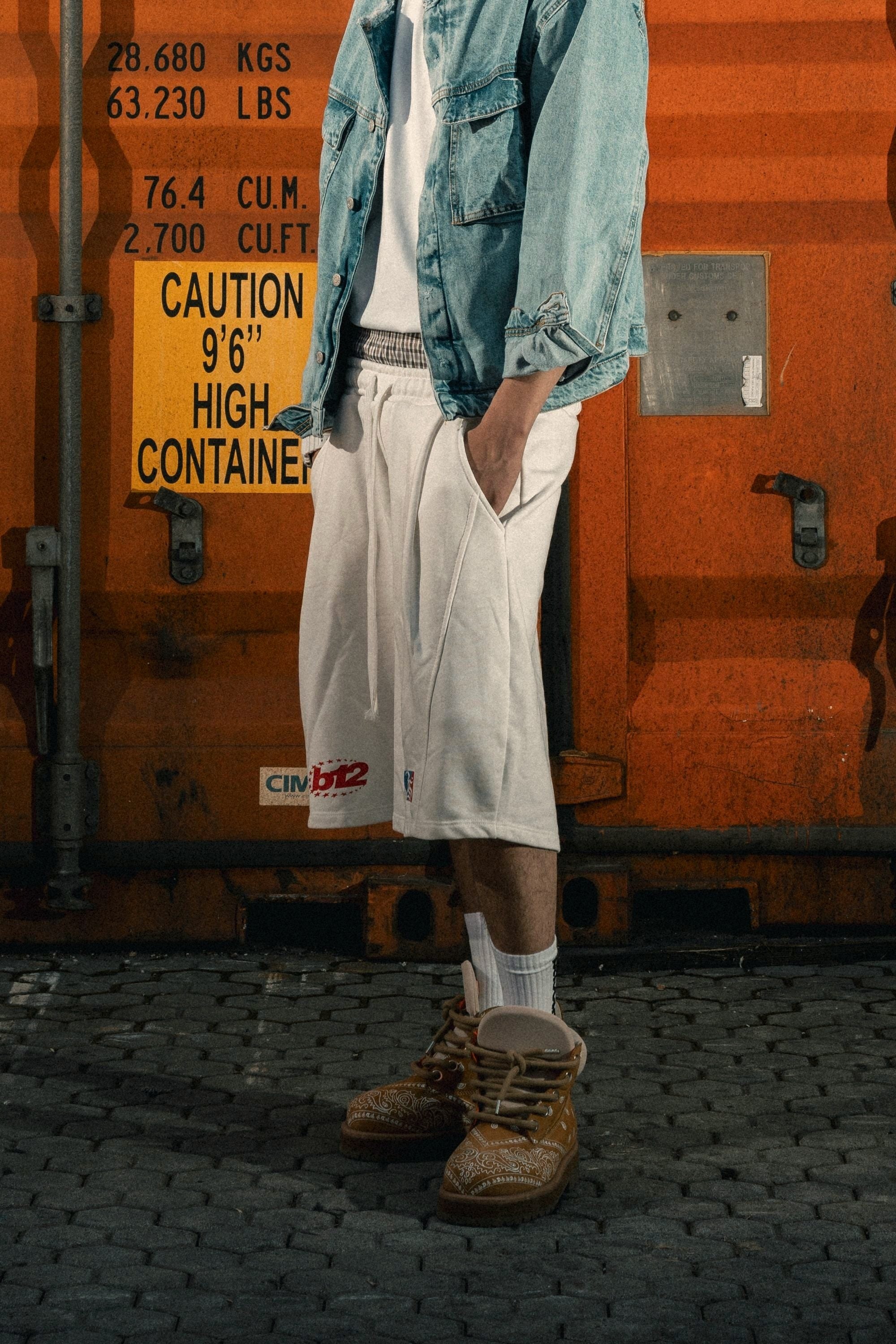 Fleece Jorts "LAST DELIVERY" DoubleLayer Cream