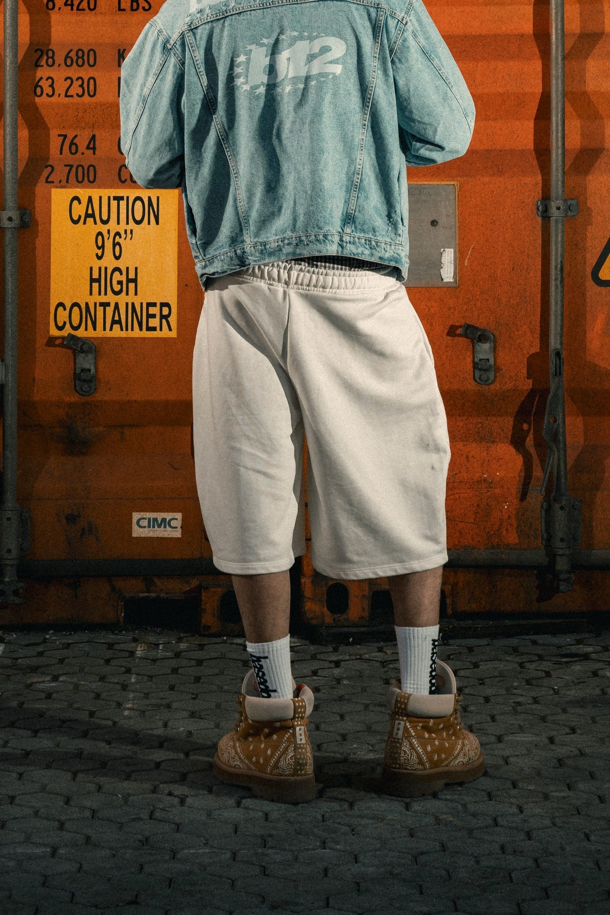 Fleece Jorts "LAST DELIVERY" DoubleLayer Cream