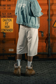 Fleece Jorts "LAST DELIVERY" DoubleLayer Cream