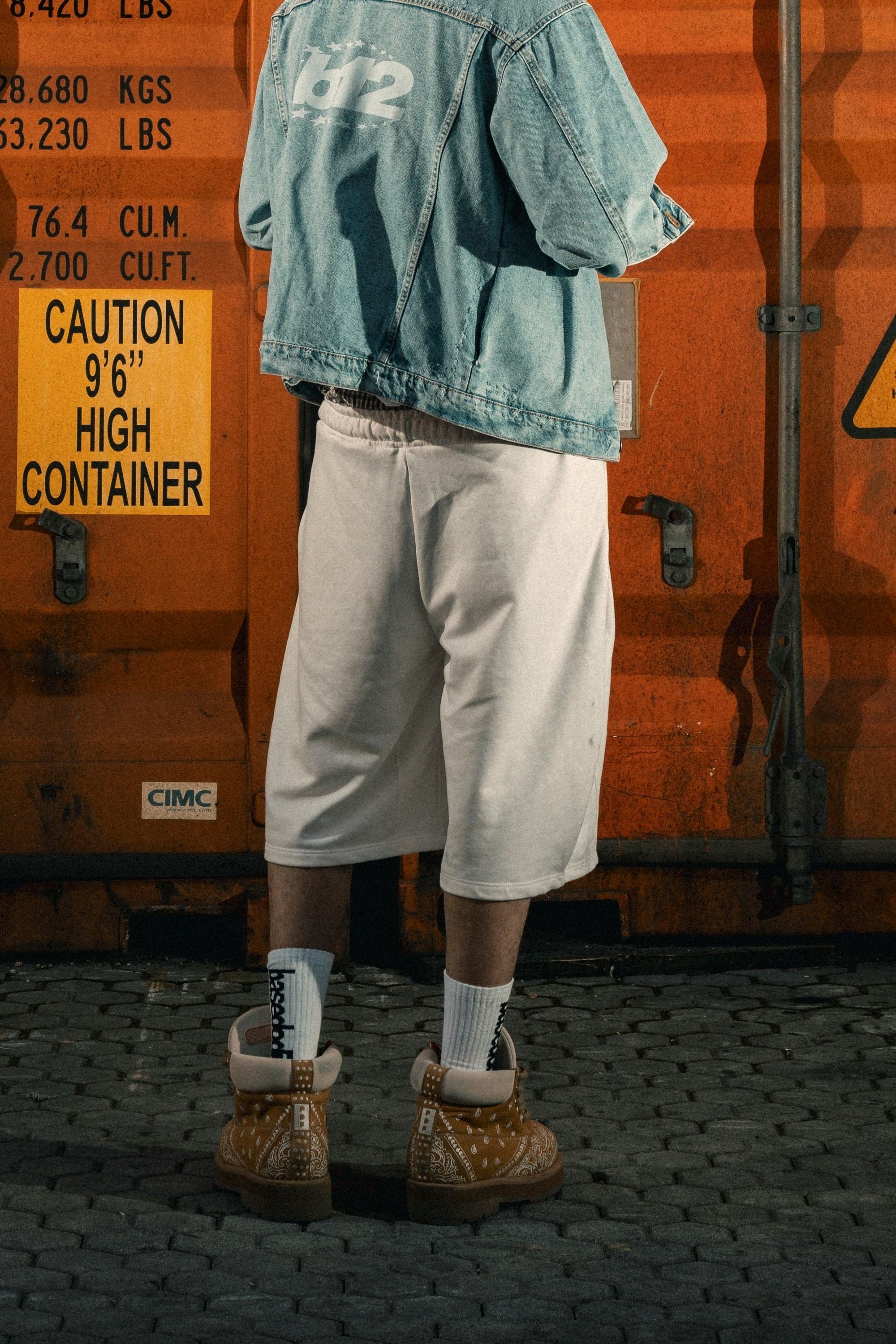 Fleece Jorts "LAST DELIVERY" DoubleLayer Cream