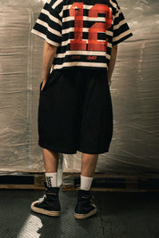 Fleece Jorts "LAST DELIVERY" DoubleLayer Black