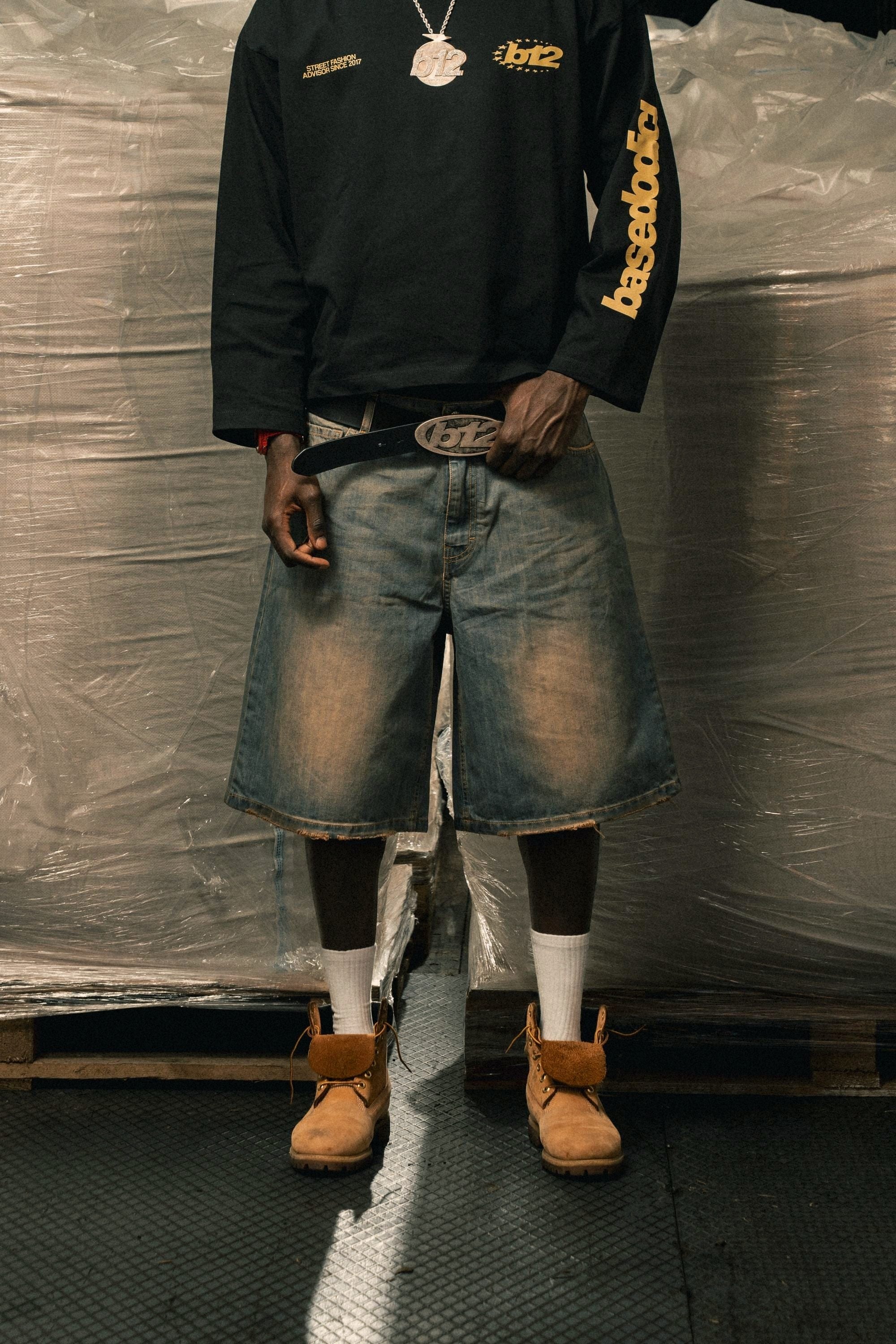 Jorts "LAST DELIVERY" Mid Blue