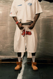 Fleece Jorts "LAST DELIVERY" DoubleLayer League Cream