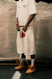 Fleece Jorts "LAST DELIVERY" DoubleLayer League Cream